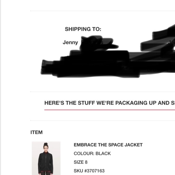 Lululemon embrace the space jacket. Never worn. Sz 8 stretch material no flaw - Picture 6 of 8